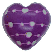 Fuschia Stone Heart Carving