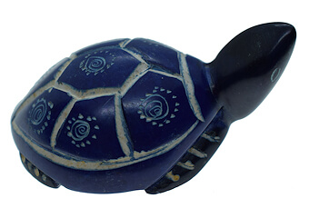 Blue Stone Turtle Carving