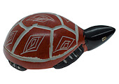 Orange Stone Turtle Carving