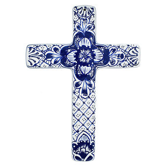 Talavera Flower Ceramic Cross