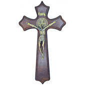 Dark Wood St. Benedict Crucifix