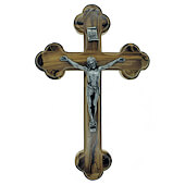 5 1/4 Inch Holy Land Olive Wood Crucifix