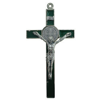 7 Inch Green Enamel St. Benedict