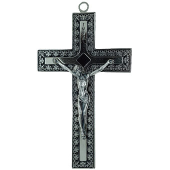 Black Filigree Crucifix