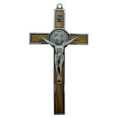 5 Inch Wood Inlay St. Benedict Crucifix