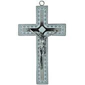 White Filigree Crucifix